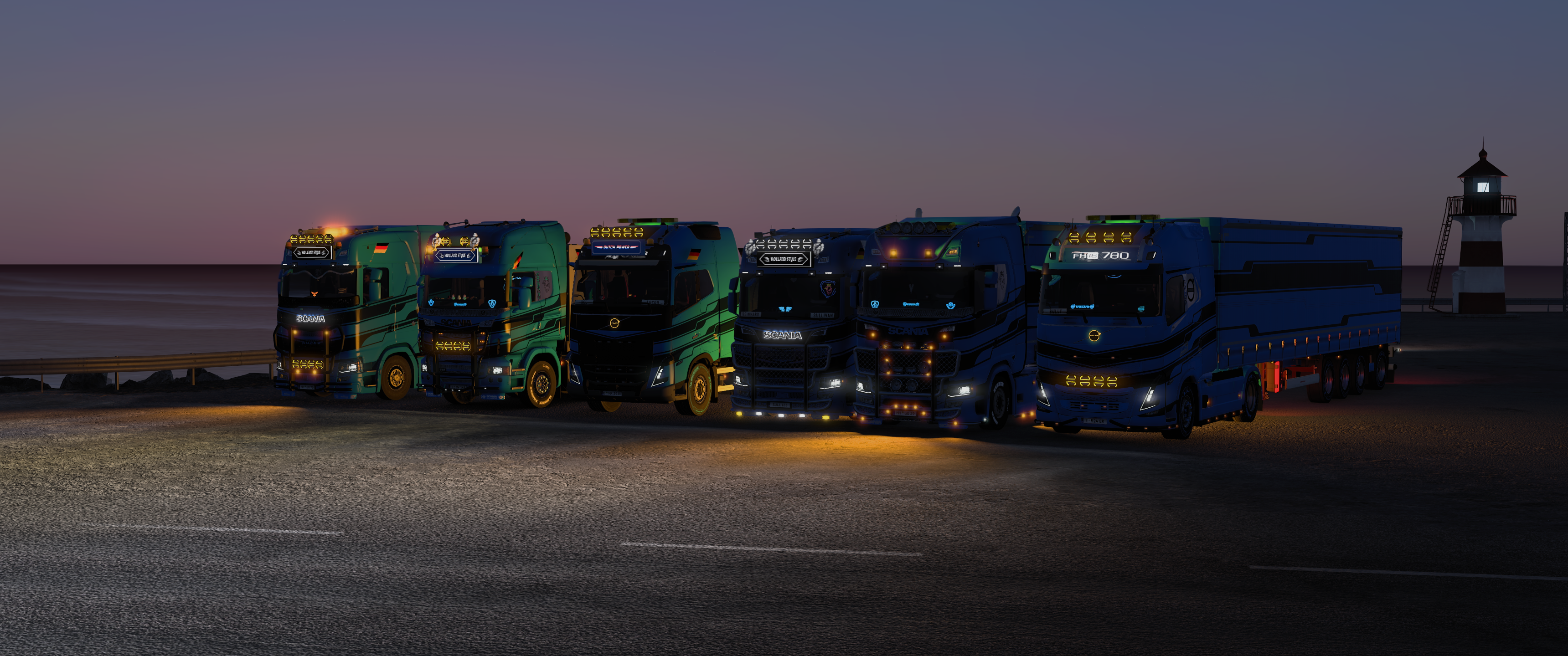 BGL Trucks an der Küste